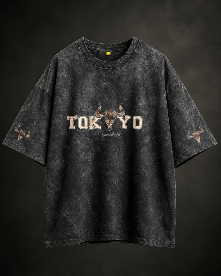 Tokyo Acid Wash Oversized T-Shirt