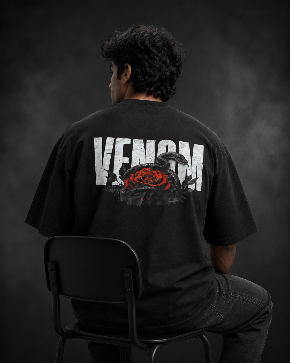 Venom Black Oversized T-Shirt